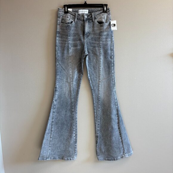 Flying Monkey light wash grey flare jean - Picture 1 of 6